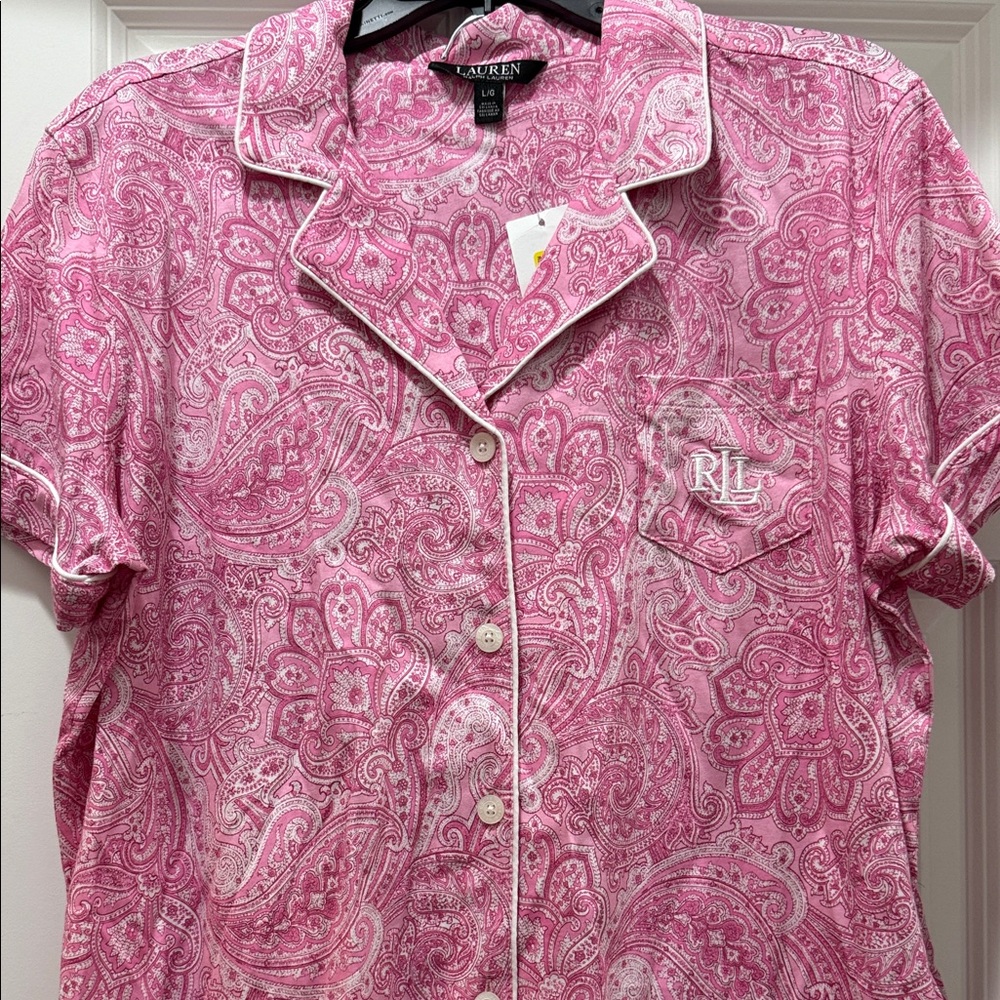 RALPH LAUREN LRL 2-pc PAJAMA SET NWT sz L - Picture 2 of 8